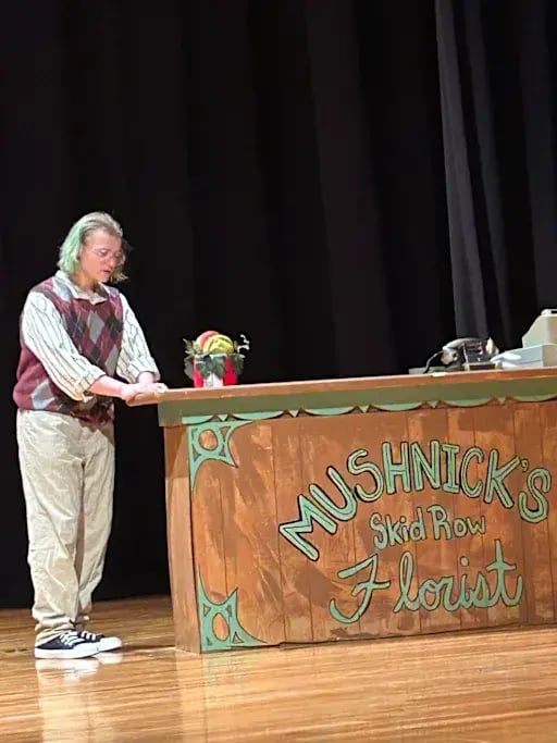 Avery Cole plays Seymour in Little Shop of Horrors