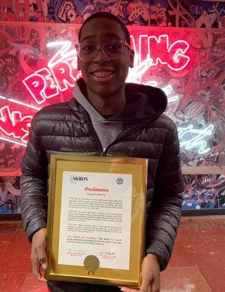 Miller South eighth grader honored with proclamation 